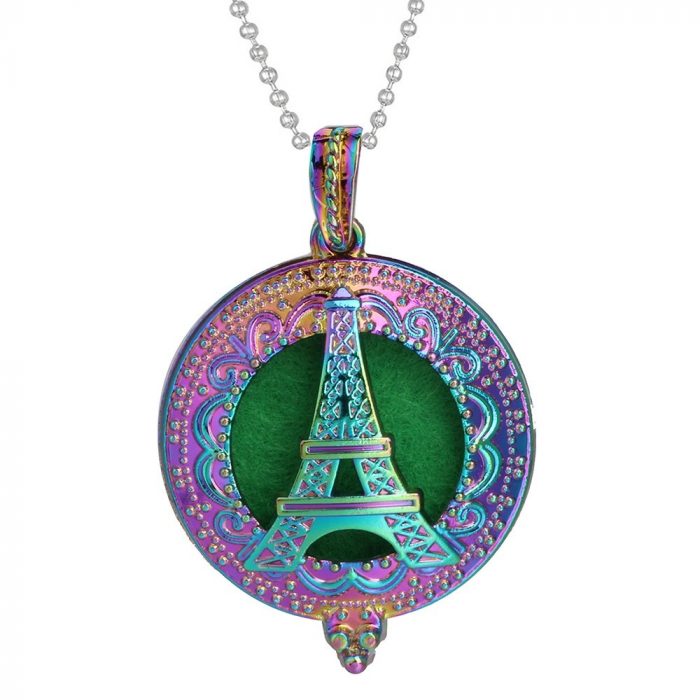 New Aroma Diffuser Necklace Open Antique Vintage Colorful Lockets Pendant Perfume Essential Oil Aromatherapy Locket Necklace