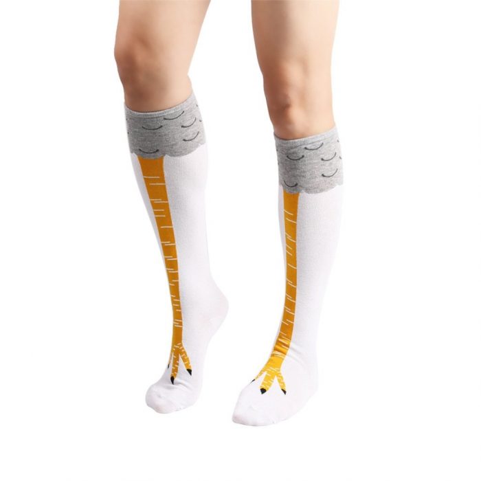 AngellWitch Fashion Handmade Custom Gifts Chicken Foot Leg Cotton Socks