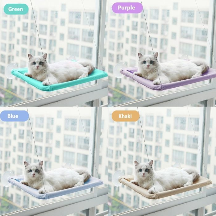 Cat Sunny Seat Window Mount Pet Cat Hammock Comfortable Cat Pet Bed Mat Cute Pet Hanging Beds Set Bearing 20kg