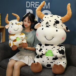 1pc 30/35/50/80cm Kawaii Cattle Plush Toy Cute Simulation Zodiac Cow Appease Doll Creative Pillow Kids Girl Baby Birthday Gift
