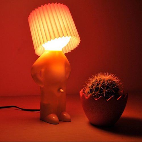 Naughty Boy Mr.P A Little Shy Man Creative Table Lamp Small Night Lights for Home Decoration Birthday Gift Halloween Christmas