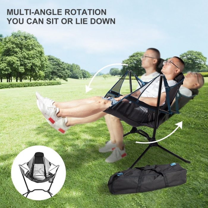 Portable Heavy Duty Outdoor Folding Camping swings chairs Aluminum Alloy luxury Camping Chair Backrest Folding