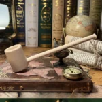 Handmade Extra-Long White Ceramic Clay Tobacco Pipe