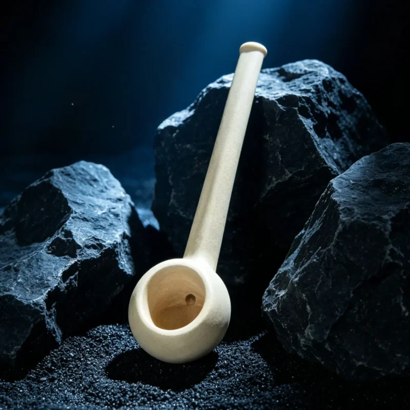 Handmade Faceted Bowl Clay Tobacco Pipe