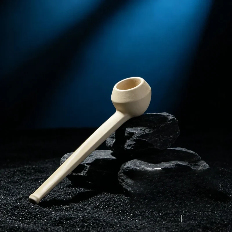 Handmade Faceted Bowl Clay Tobacco Pipe
